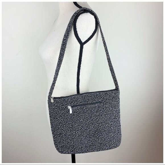 The Sak Black/White‎ Crochet Hobo Style Bag Medium - Picture 14 of 15